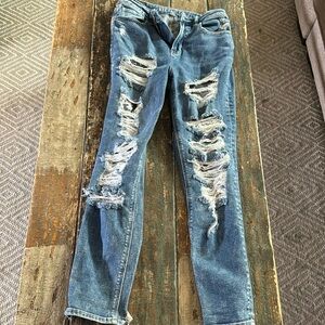 American Eagle ripped stretch jeans